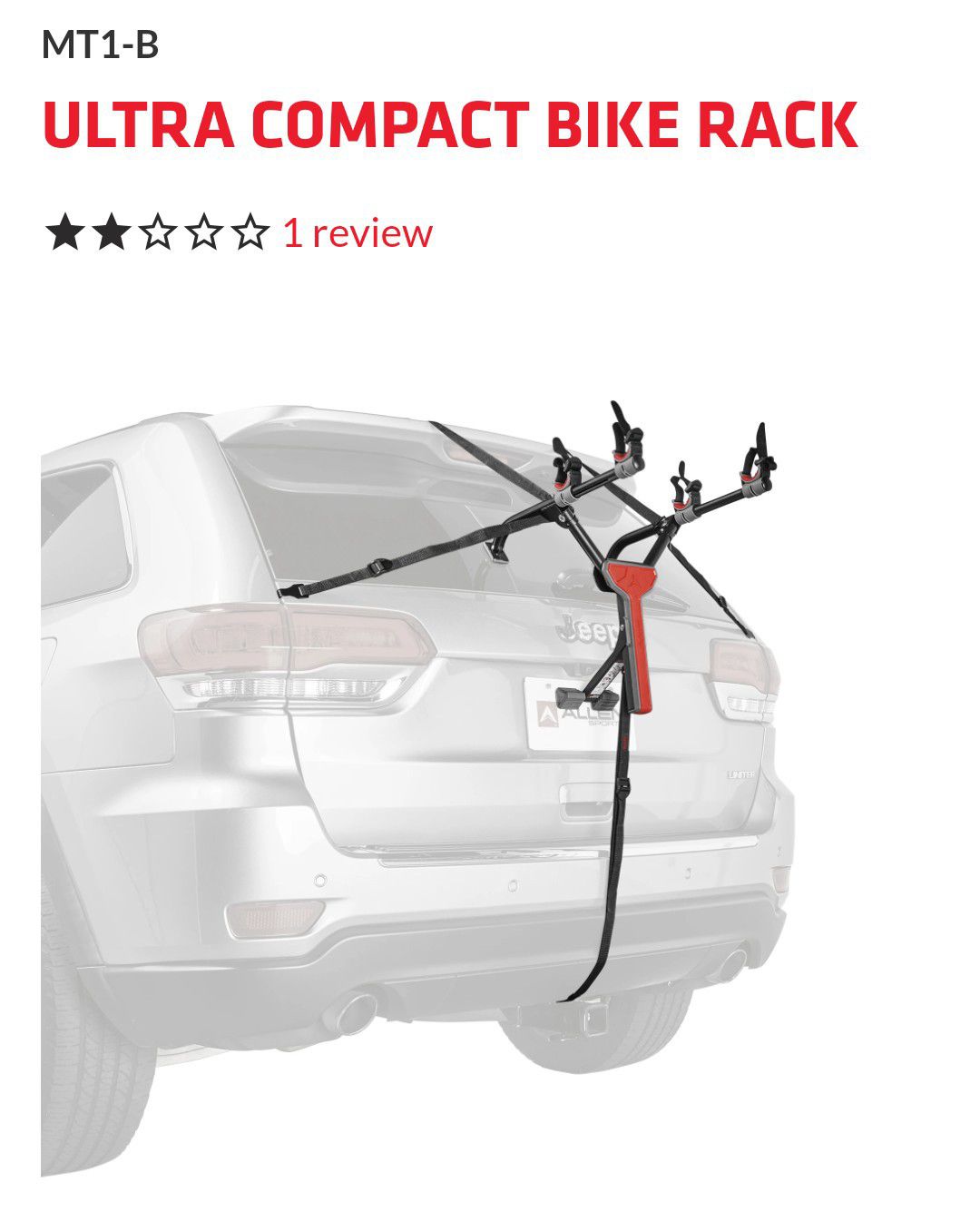 Allen Sports Trunk Carrier Bicycle Rack