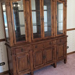 China Cabinet  Size 74in. Tall X 68in. Wide  17 1/2 Deep 