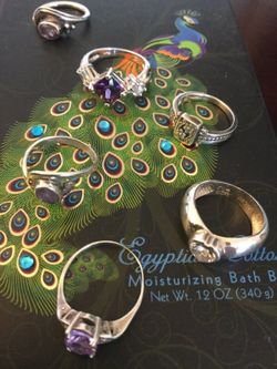 Silver rings size #5 🛍💍 $15 each chose the one you Love 💖