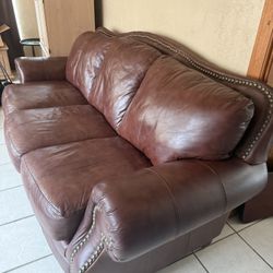 Brown Leather Sofa