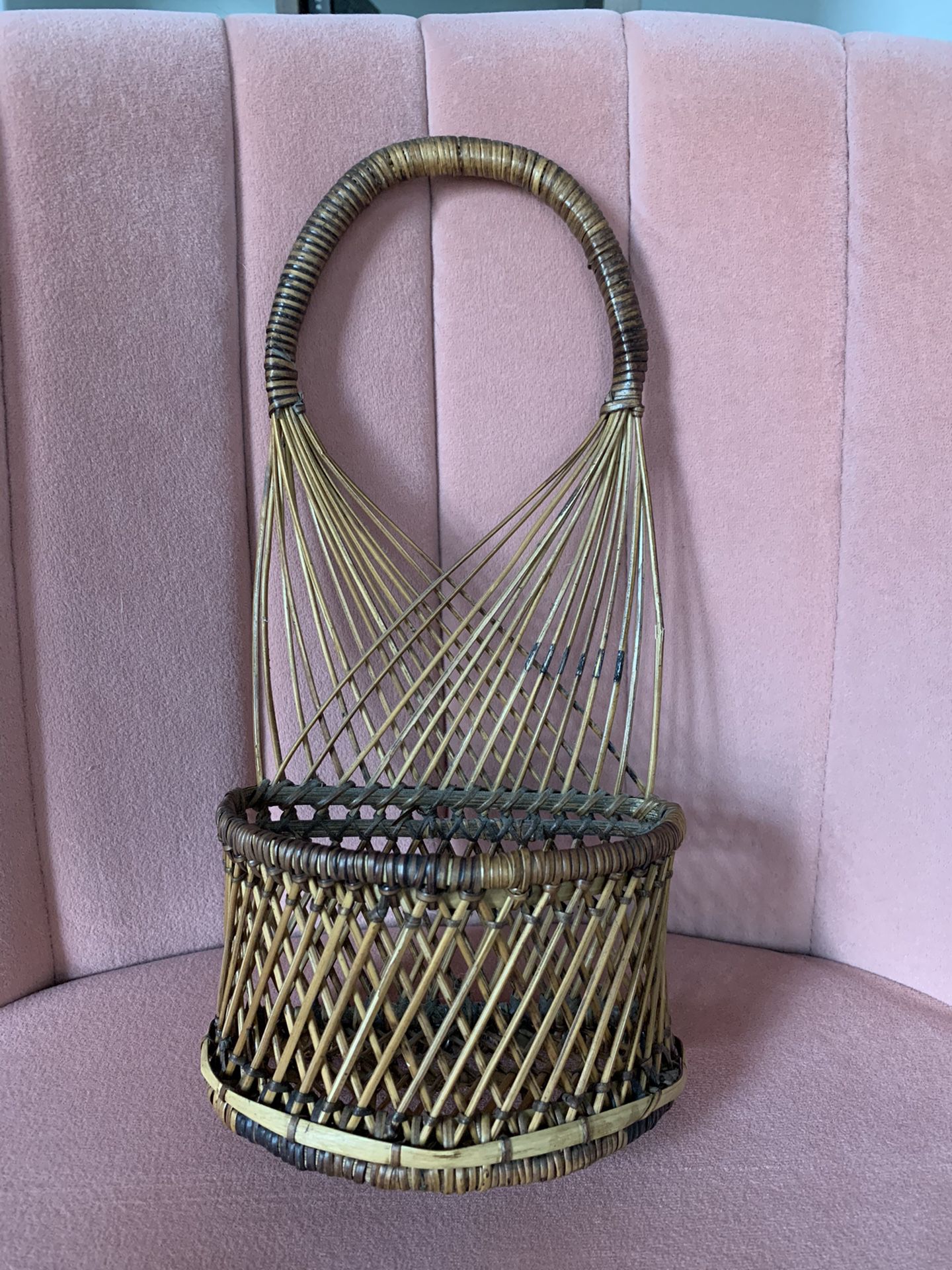 Bohemian vintage wall basket