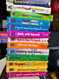 Vintage Barney VHS Collection – 1990s Barney & Friends / Sing Along – 13 Tapes –