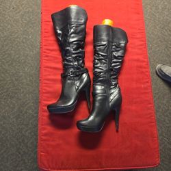 Black High Hill Boots