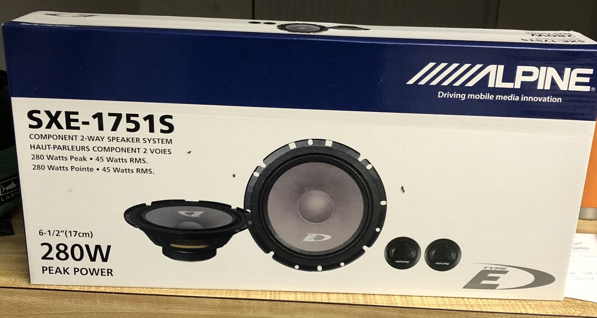 Alpine Speaker And Tweeter