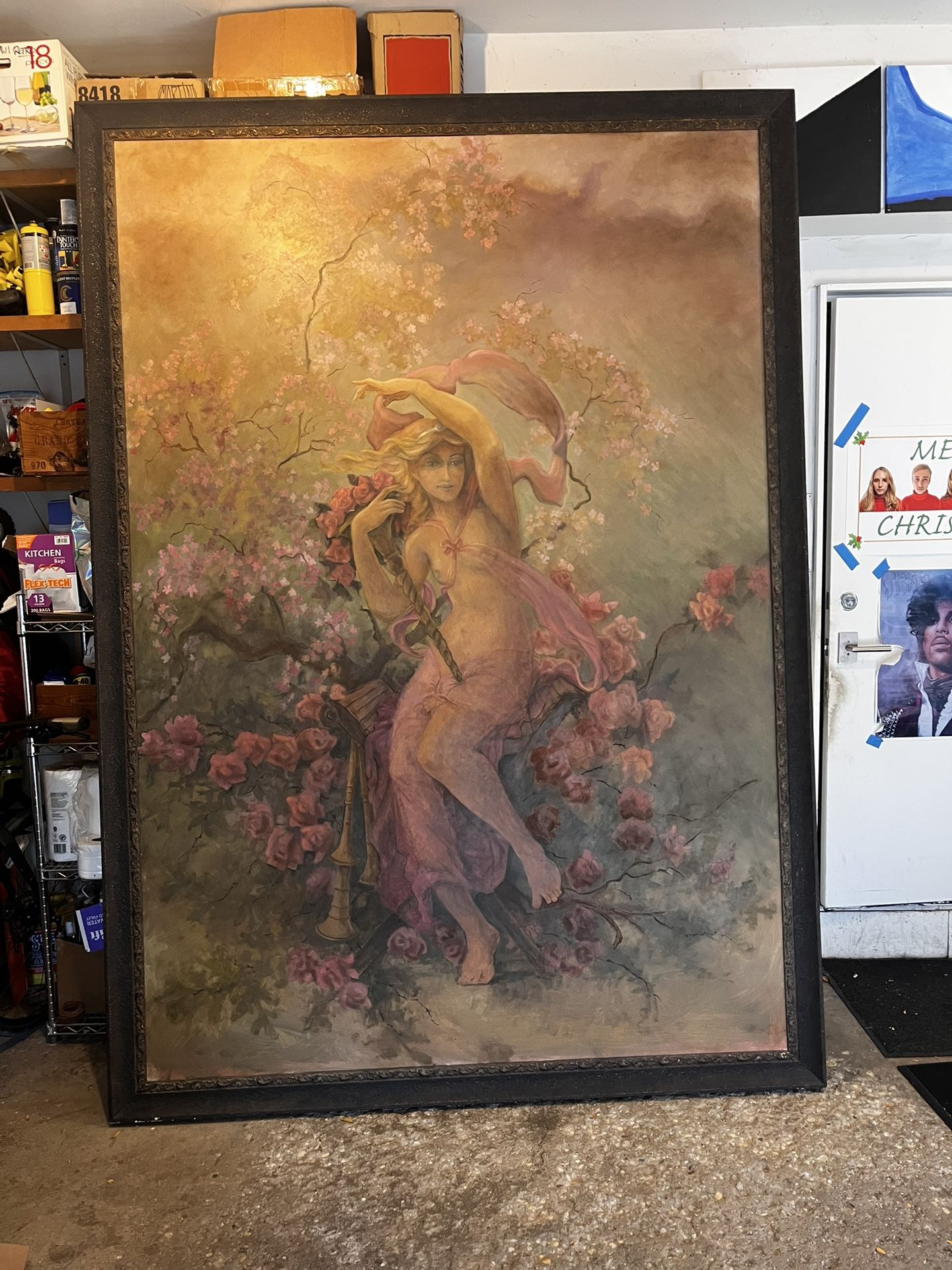 Neoclassical Romantic Painting w/ Frame