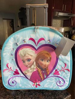 DISNEY STORE FROZEN ROLLING LUGGAGE SUITCASE ANNA ELSA NEW WITH TAG FROM THE FIRST FROZEN MOVIE AUTHENTIC DISNEY