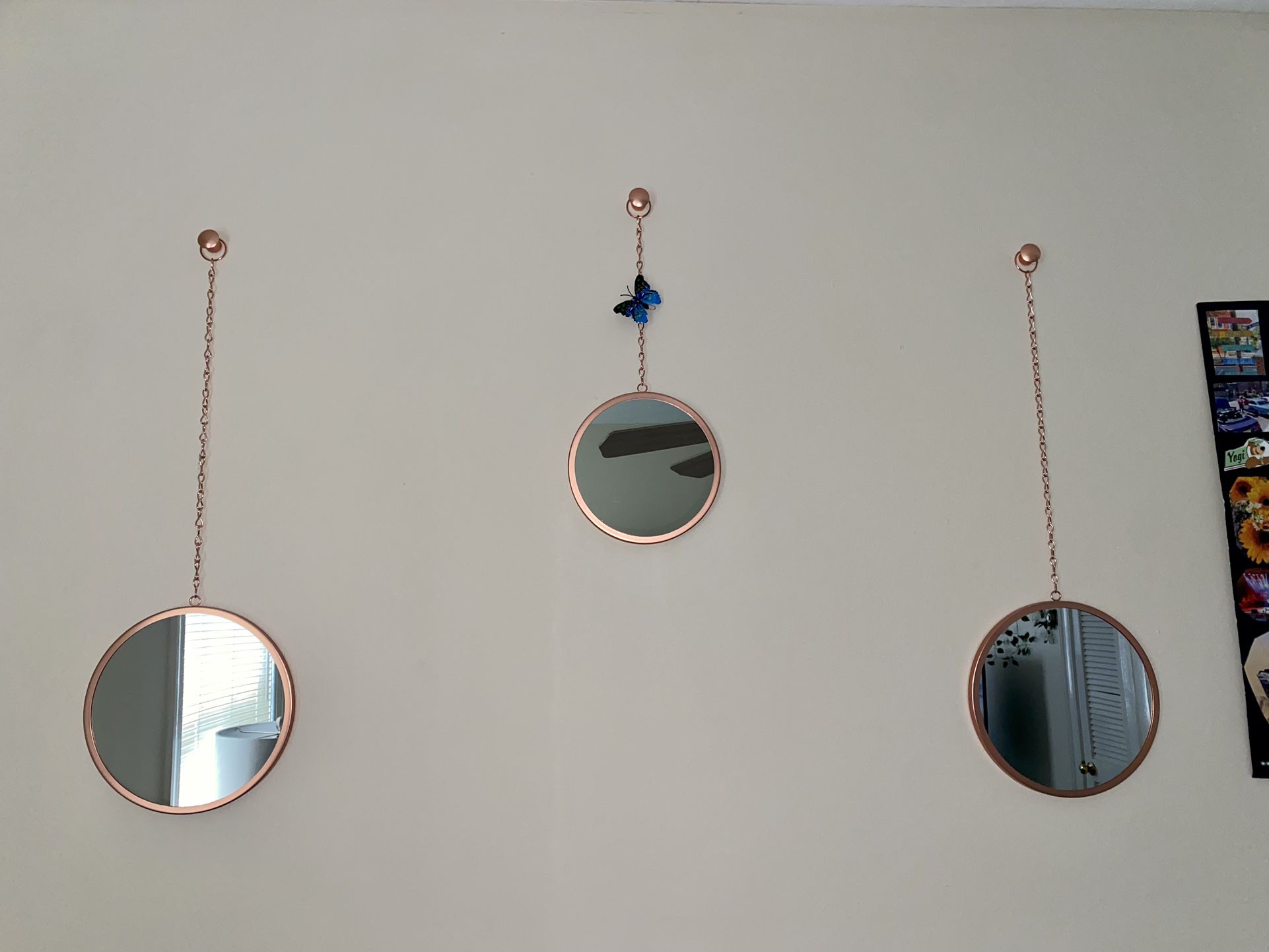 3pc Copper Mirror Decor/Wall Art