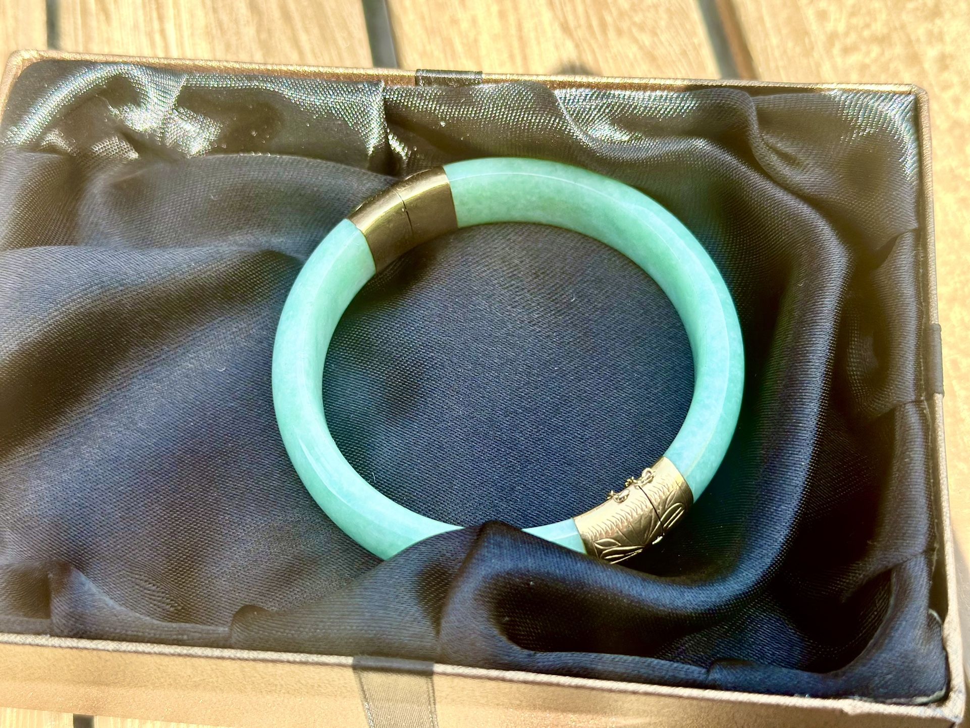14k Gold Icy Jadeite Jade