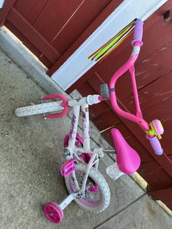 Pink toddler bike