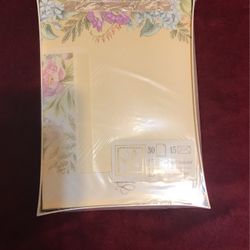 Vintage Hallmark Floral Stationary