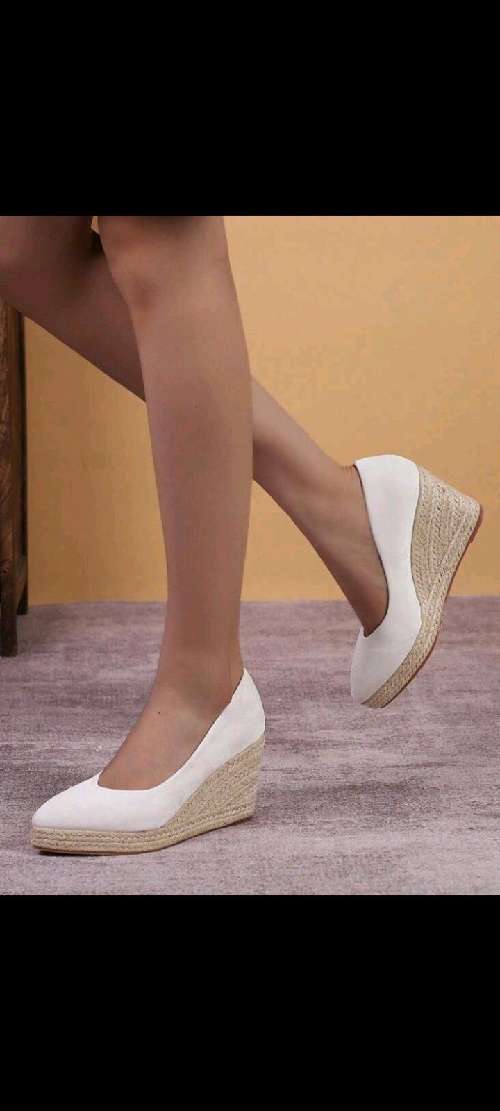 New Wedge Shoes Size 11 Off-white Color Very Elegant And Comfortable $10