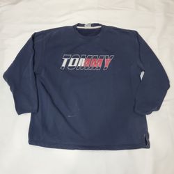 Vintage Tommy Hilfiger Jeans Sweatshirt Adult Large Distressed Pullover Crewneck