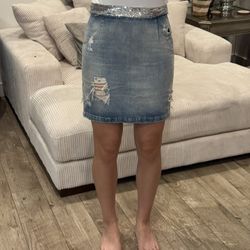 IRO Denim Skirt – Size 38 – 100% Cotton