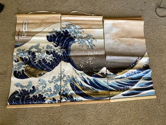3 Piece Wall Hangers (The Great Wave Kanagawa)