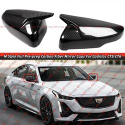 14-25 Cadillac CT5 CT6 Carbon Fiber M Style Side Mirror Covers