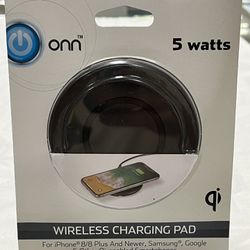 New Wireless Charging Pad ONN 5 Watts For iPhone 8/8 Plus & Newer,Samsung,Google