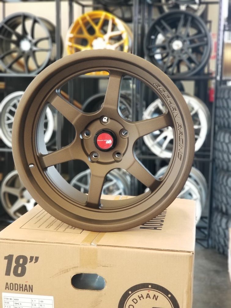 Aodhan ah08 wheels in stock. 18×8.5. 5×100. +35. Subaru brz scion frs toyota 86 Corolla old wrx. Financing available. No credit needed. 90 days pay