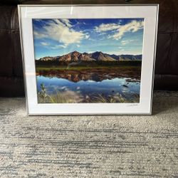 20 x 24 James Hagar Art Work In Silver Frame