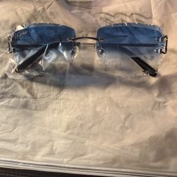 Blue Diamond Cut Cartier Glasses