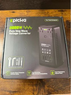 Epicka 2000W Pure Sine Wave Voltage Converter Travel Adapter E-P6201