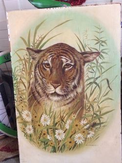 Extremely ugly tiger painting from the 1970s