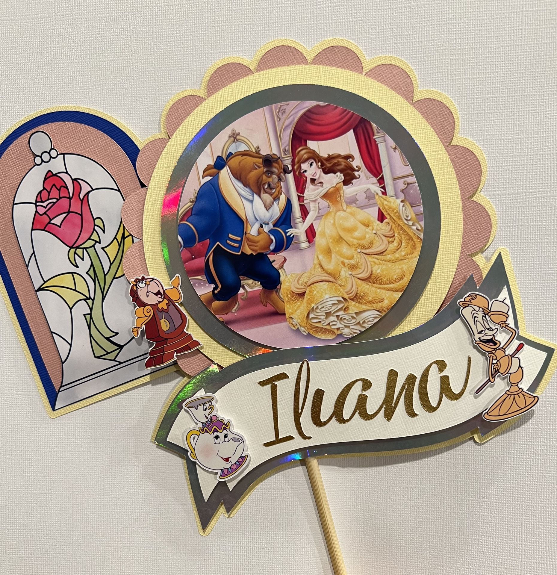 Beauty And The Beast Cake Topper