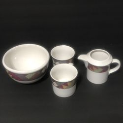 2 Studio Nova Palm Desert Cups, 1 Creamer & 1 Mixing Bowl