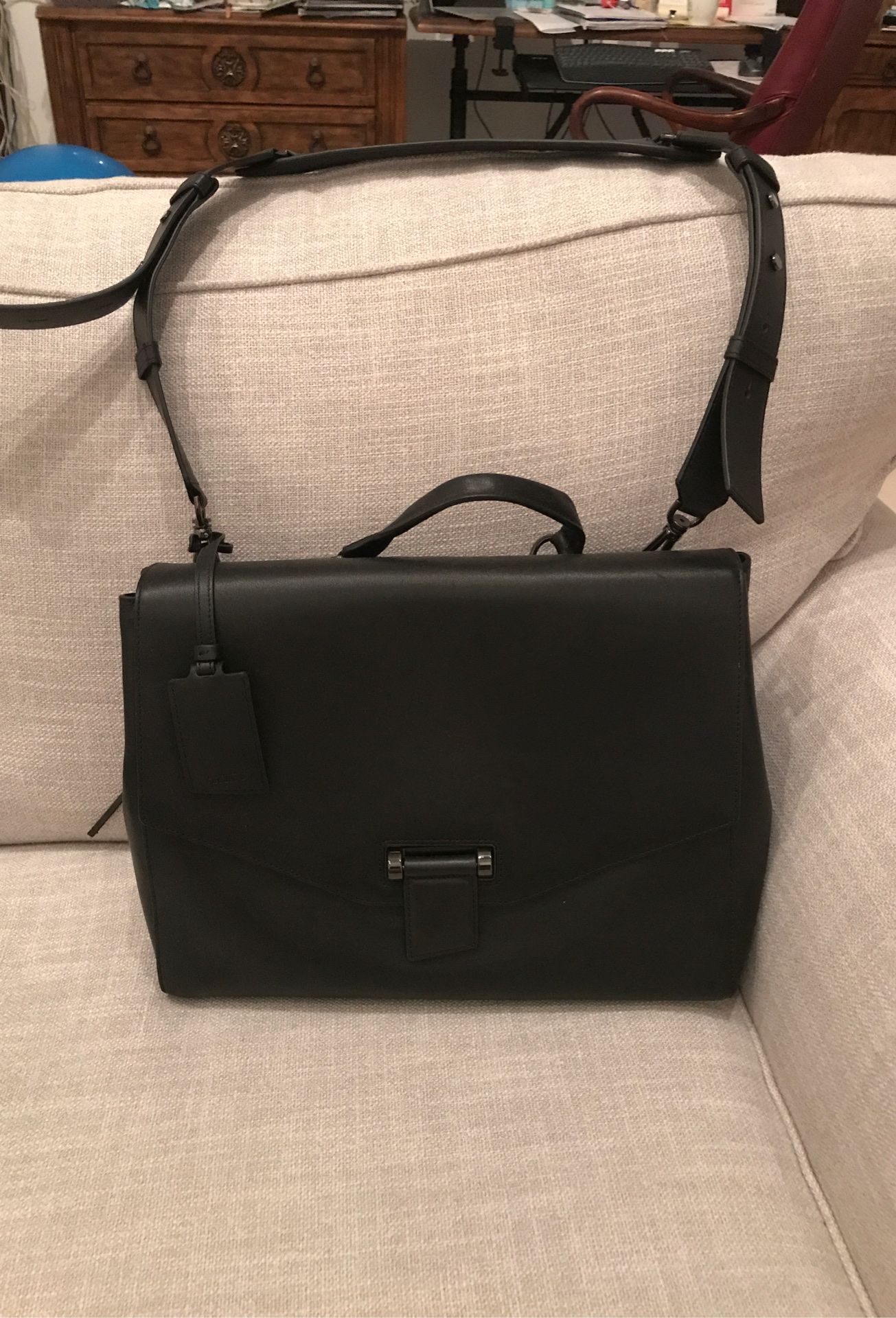 Tumi Delphine Leather Briefcase, Size One Size - Black at Nordstrom Rack