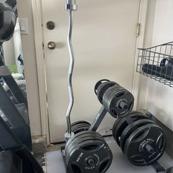 Fitness Gear Plates , Fitness Gear-ot-400 Stand And Curl Bar