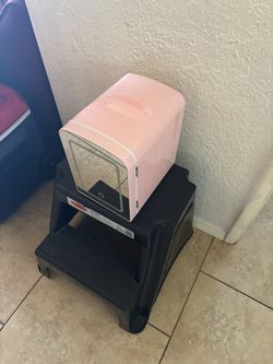 mini fridge pink new