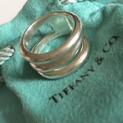 Tiffany & Co. Sterling Silver Zig Zag Band Ring SZ 6
