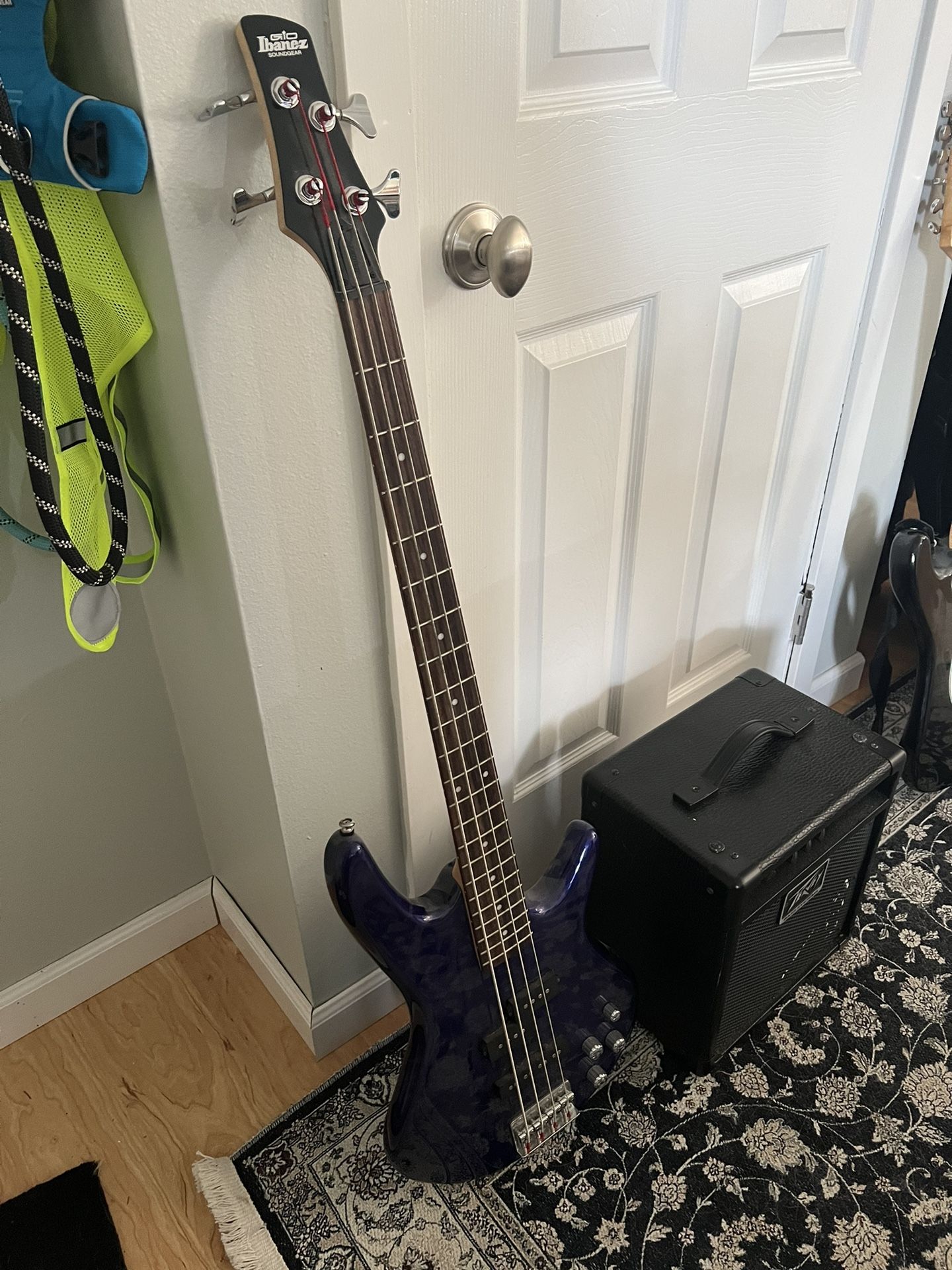 Ibanez Gio Bass Guitar with Peavey Micro Amp