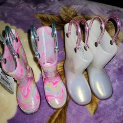 Rain Boots Size 0.5 For Little Girls
