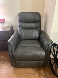 Gray Power Lift Recliner