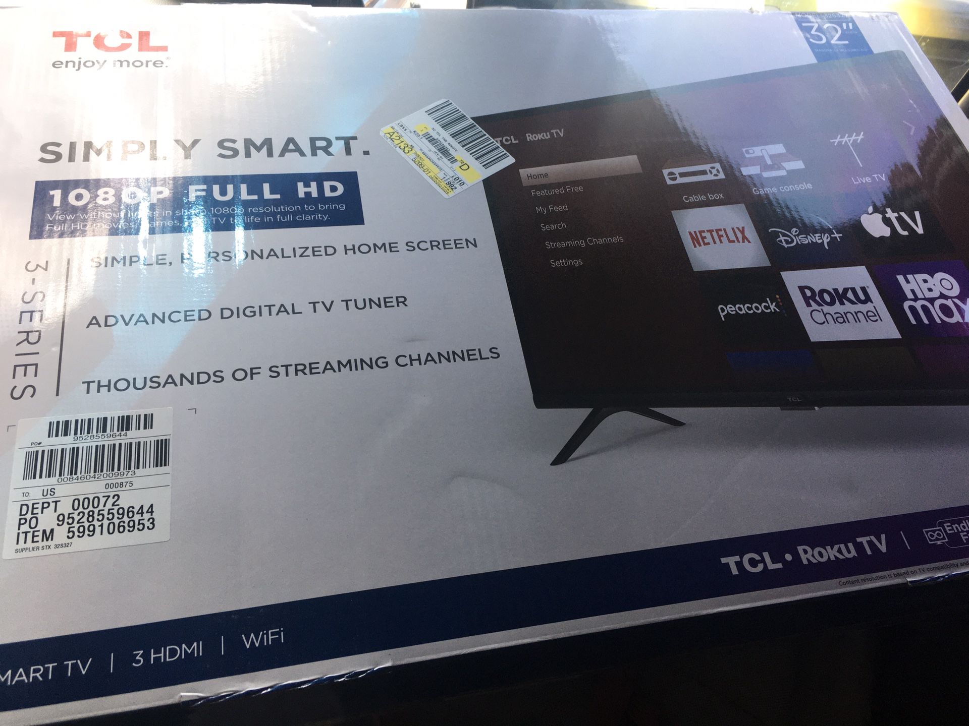 32 In TCL smart Tv With Roku