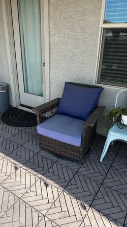 Outdoor wicker chair