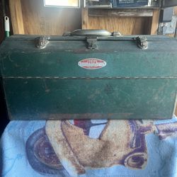 Vintage Tool Box 21”wide X10”high X 8”depth $40 