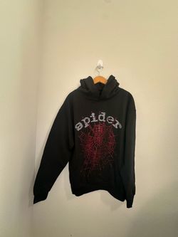 Sp5der hoodie with rhinestones
