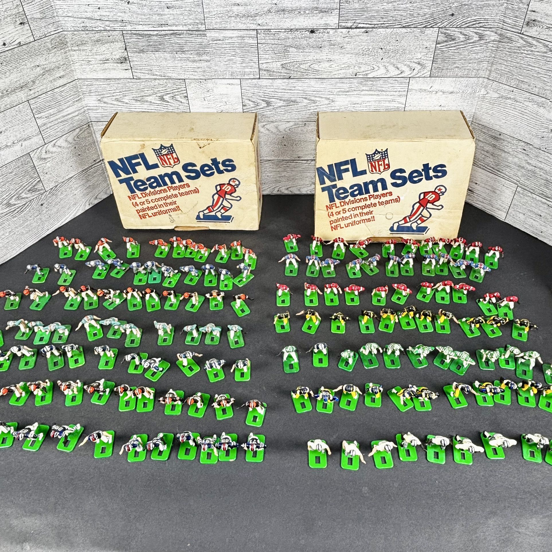 Vintage Vintage Tudor Games NFL Team Sets - AFC East West Centl Complete 11 Players Per Team