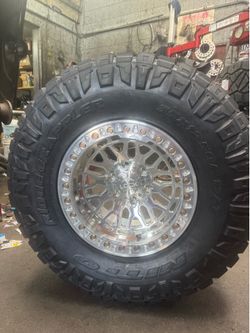 17” Lock Off road invader beadlocks and 35” Nitto ridge grapplers