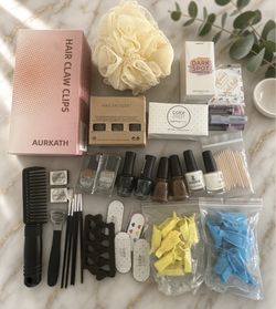 big beauty lot:  Hair Nail Face - polish + pedi tools + more!