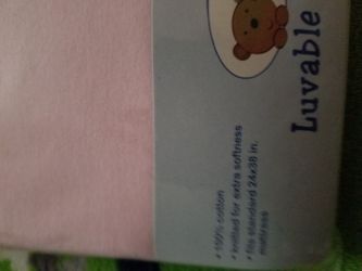 Brand new pink crib sheet