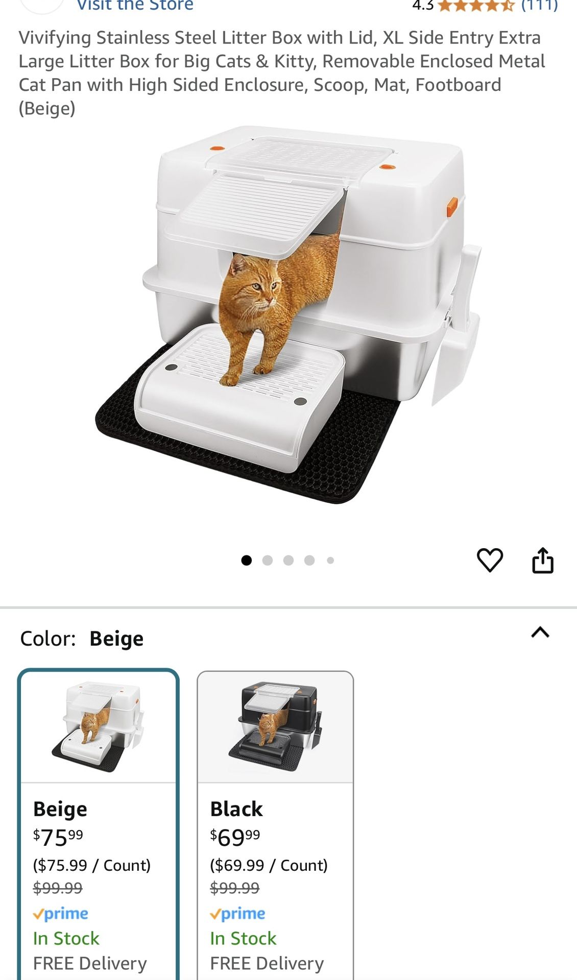 Stainless Steel Cat Litter Box