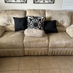 Tan living room furniture