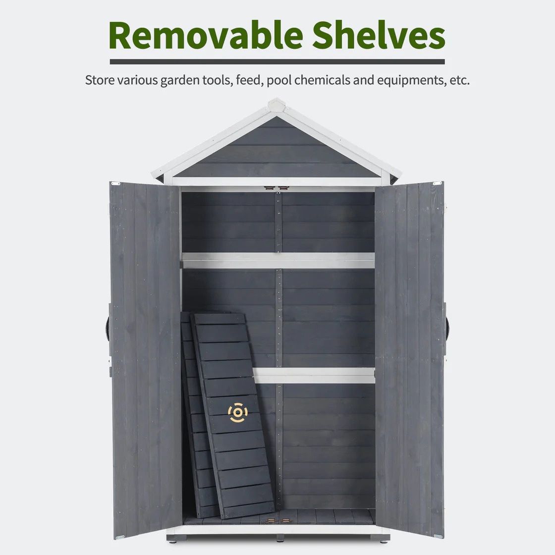 Mcombo 1000ey Gray Outdoor Garden Storage Tool Shed - Special Pickup Price