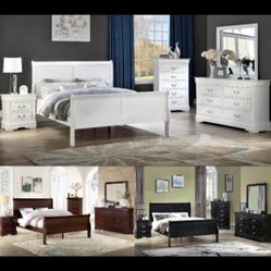 Brand New Bedroom On Sale! 3 Colors Available!! Free Mattress Set! Free Local Delivery! 