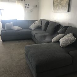 Large Gray Sectional Sofa