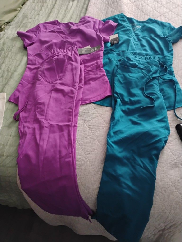 2 Sets Of Scrubs..Size S Petite..New