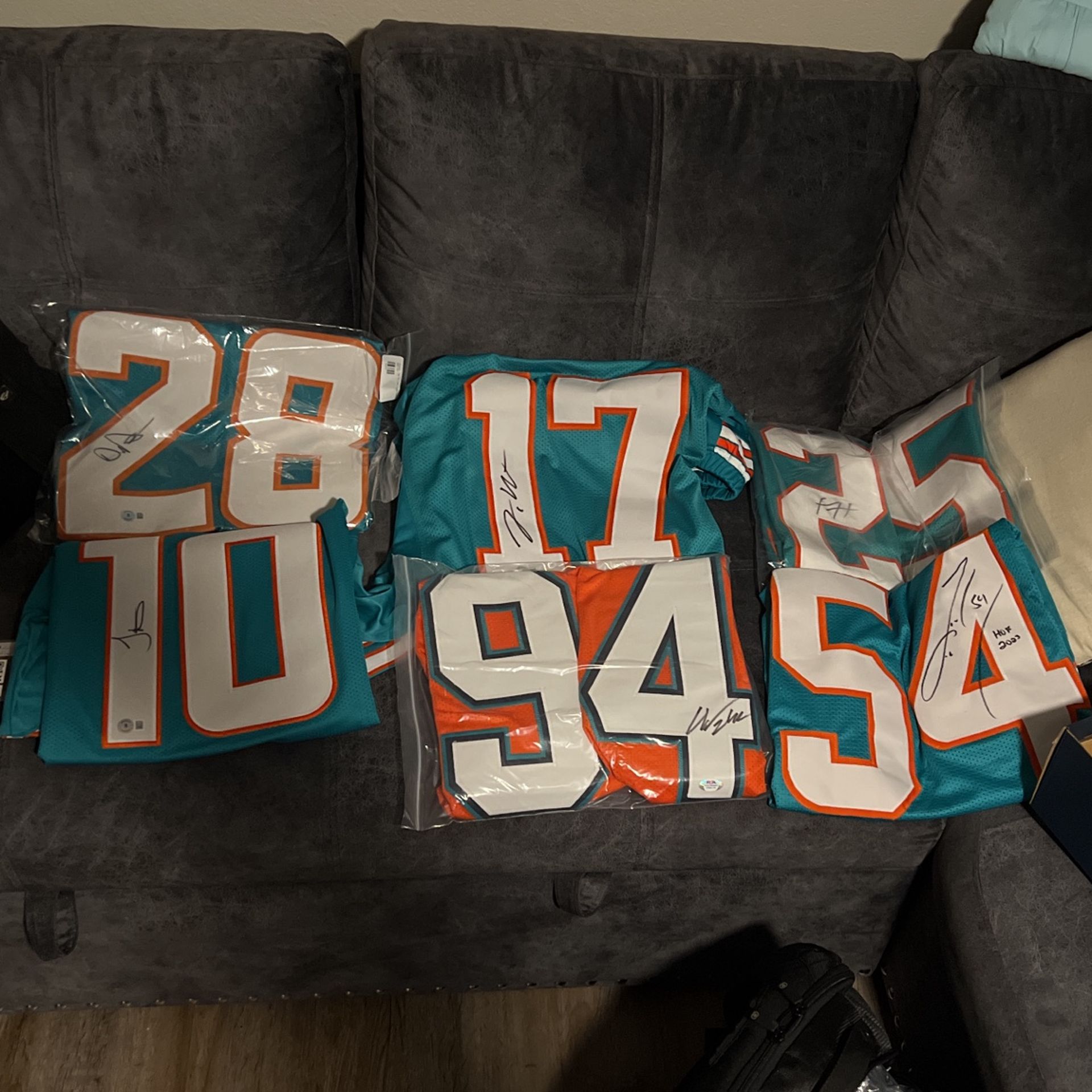 Miami Dolphins Autographed Jerseys All Certified 