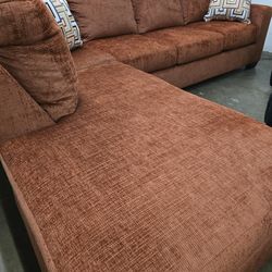 New 2pc Orange Sectional